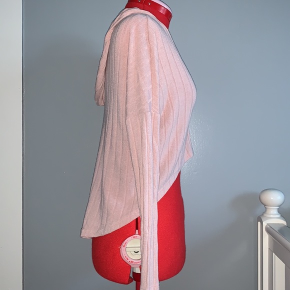 Charlotte Russe High Low Cropped Hooded Sweater - Picture 2 of 4